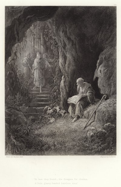 Ilustração para Vivien por Alfred Tennyson de Gustave Dore