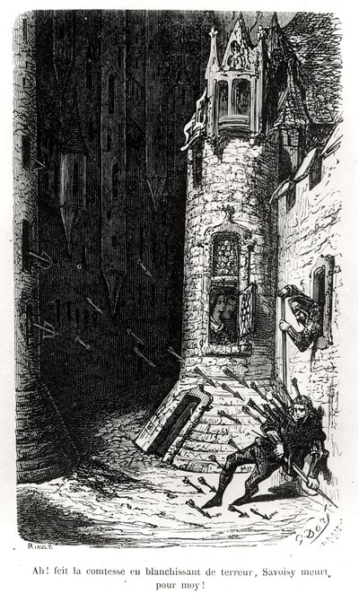 Ilustração de "Les Contes Drolatiques", de Honore de Balzac (1799-1850) gravada por Riault, 1855 de Gustave Dore