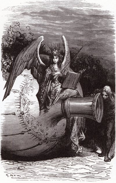 Ilustração de Gustave Dore para as obras completas de François Rabelais: a garrafa de mergulho (quinto livro) de Gustave Dore
