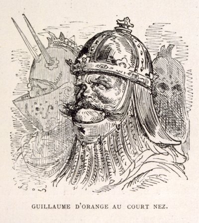 Ilustração do Rei Guilherme de Orange. de La legende de Croque-Mitaine. de Gustave Dore