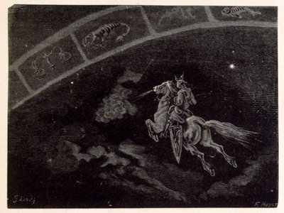 Ilustração do signo de Escorpião. de La legende de Croque-Mitaine. de Gustave Dore