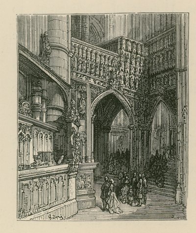 Interior, de, abadia westminster de Gustave Dore