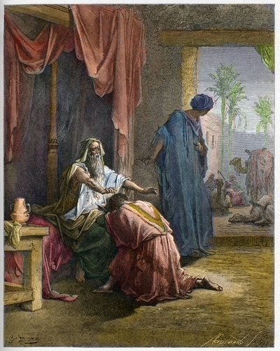 Isaac benit Jacob - Gênesis (27 de Gustave Dore