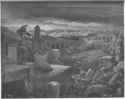 Visão de Isaías sobre a destruição da Babilônia, 1897 de Gustave Dore