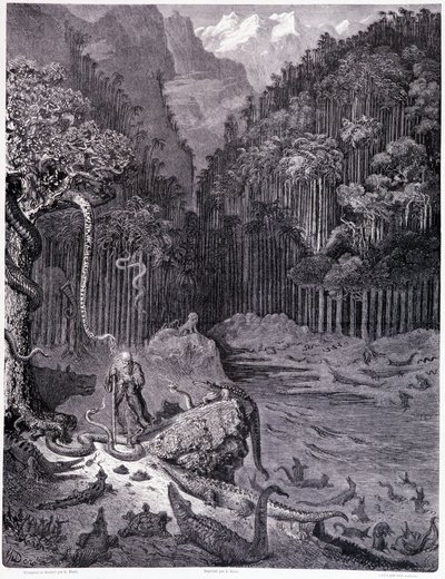 Eu vi na América... tábua XI - Ilustração de Gustave Dore (1832-1883), para La legende du Jeif vagueando por Pierre Dupont, edição Librairie du magasin pitoresco, Paris 1862 de Gustave Dore