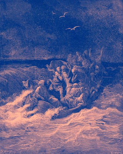 Jesus acalma a tempestade - Bíblia de Gustave Dore