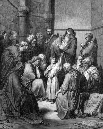 Jesus questionando os médicos de Gustave Dore