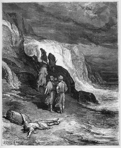 Júpiter et le Passenger - JUPITER AND THE PASSENGER - de "Fables" de Jean de La Fontaine de Gustave Dore