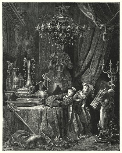 La Barbe-Bleue; Barba Azul (gravura) de Gustave Dore