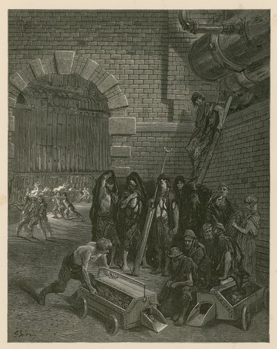Lambeth Gas Works, Londres de Gustave Dore