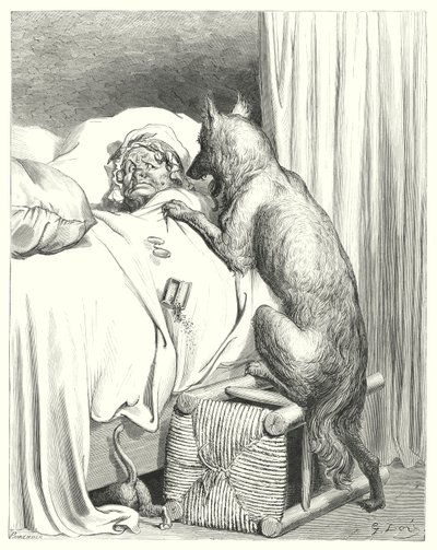 Le Petit Chaperon Rouge; Capuchinho Vermelho (gravura) de Gustave Dore