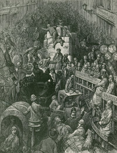 Cena de rua de Londres de Gustave Dore