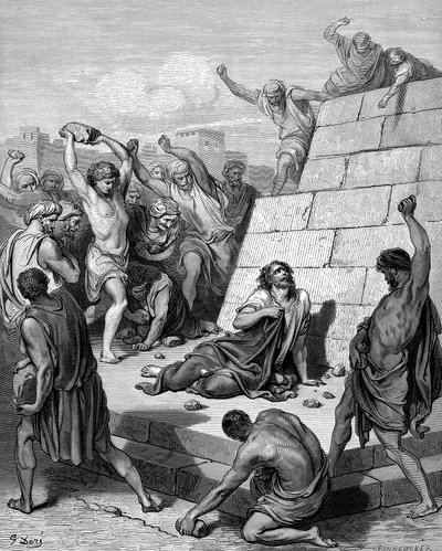 Martírio de Santo Estêvão, c36 1866 de Gustave Dore