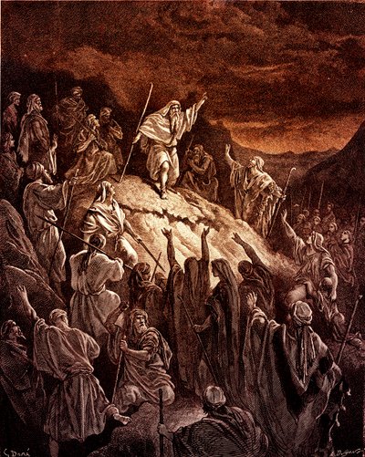 Mattathias apelando aos refugiados judeus por Doré - Bíblia de Gustave Dore