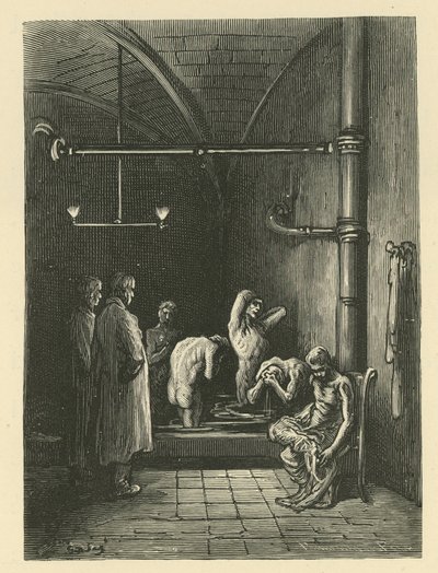 Homens nos banhos da Casa do Refúgio de Gustave Dore
