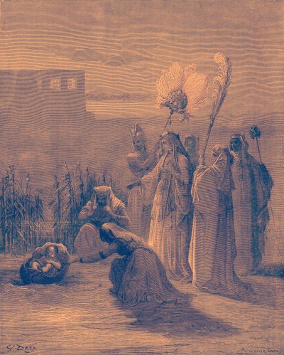 Moisés nas touceiras de Gustave Dore