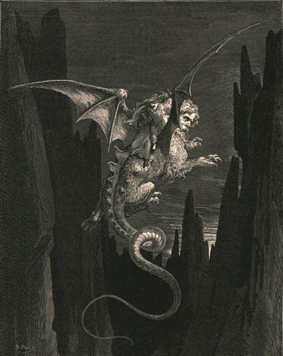 Novo terror que concebi no mergulho íngreme, c1890. de Gustave Dore