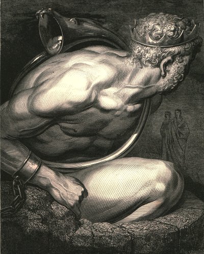 Ó espírito sem sentido! deixe teu chifre para ti interpretar, c1890. de Gustave Dore