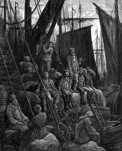 Off Billingsgate por Gustave Doré de Gustave Dore