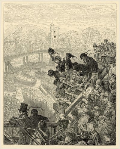 Corrida de Barcos de Oxford e Cambridge, Putney de Gustave Dore