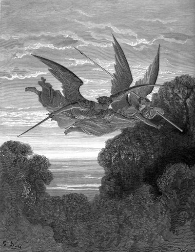 Paradise Lost: Ithuriel e Zephon, de Doré. de Gustave Dore