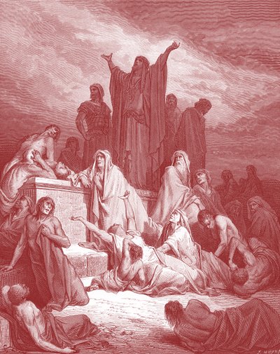 Peste de Jerusalém, gravura de Doré. - bíblia de Gustave Dore