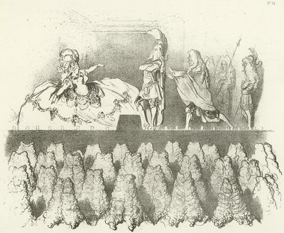 Racine realizada perante o Tribunal de Versalhes 1695 (gravura) de Gustave Dore