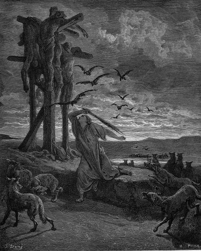 Rispa, concubina do rei Saul, 1866 de Gustave Dore