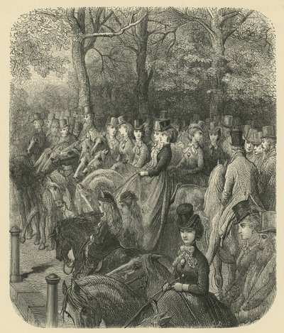 Fila podre, Hyde Park, Londres de Gustave Dore
