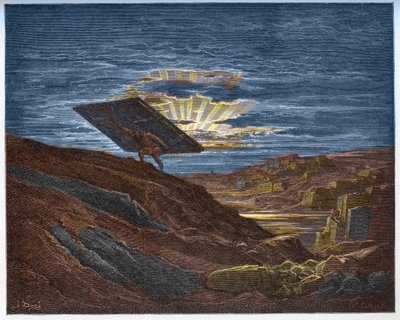 Sansão leva os portões de Gaza - Sansão retirando os portões de Gaza - - Gravura em "A ilustração da Bíblia" de Gustave Dore (1832-1883) - Gravura em "A Bíblia Dore" de Gustave Dore
