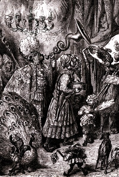 Sindbad, o marinheiro (Sinbad) - conto das mil e uma (1001) noites - ilustração de Gustave Dore (pormenor) - edição Maxwell 1865 - Sexta viagem: Para a corte do rei de Serendib de Gustave Dore