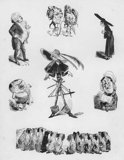 Esboços Humorosos e Grotescos de Gustave Dore (gravura) de Gustave Dore