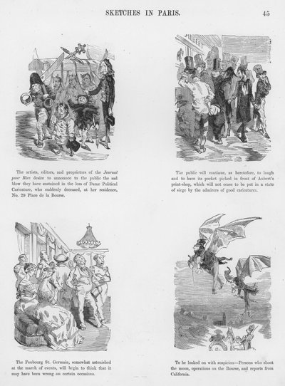 Esboços Humorosos e Grotescos de Gustave Dore (gravura) de Gustave Dore