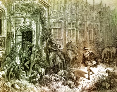 Gravura da Bela Adormecida por Gustave Doré. de Gustave Dore