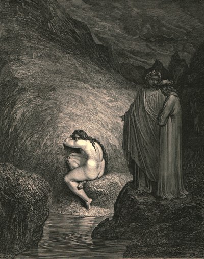 Essa é a alma antiga da miserável Mirra, c1890. de Gustave Dore
