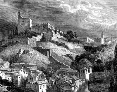 Alhambra, Granada, sul da Espanha, século XIX de Gustave Dore