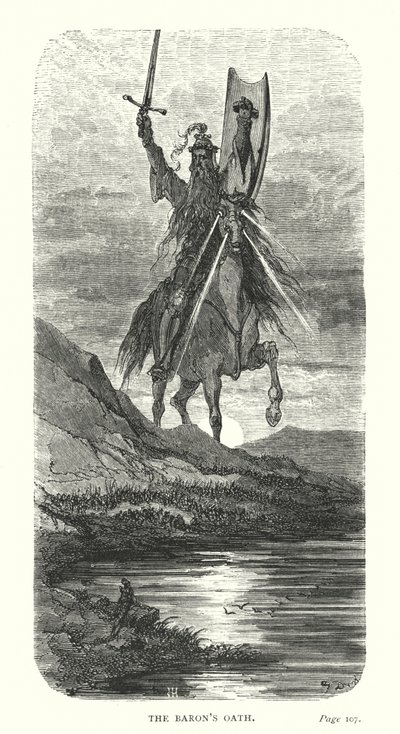 O Juramento do Barão (gravura) de Gustave Dore