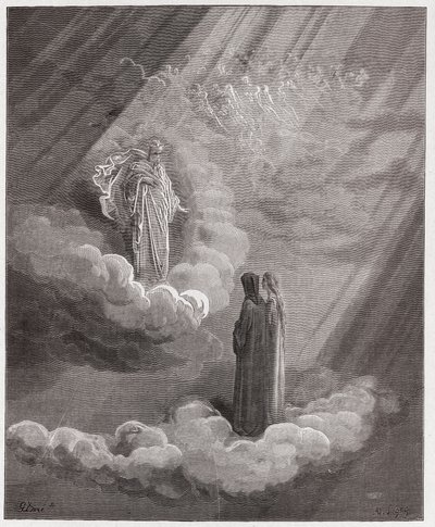 A Divina Comédia (La Divina Commedia, La Divina Comédia), Paradiso, Canto 16: A alma de Cacciaguida fala de Florença - por Dante Alighieri (1265-1321) - Ilustração de Gustave Dore (1832-1883) de Gustave Dore