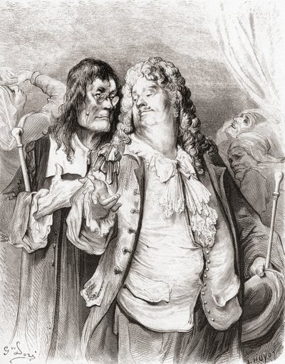 Os Médicos, de uma edição do final do século XIX de Fables de La Fontaine (gravura em madeira) de Gustave Dore