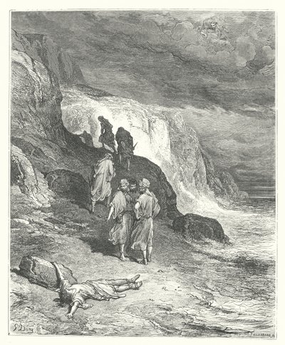 As Fábulas de La Fontaine: Júpiter e o Viajante (gravura) de Gustave Dore