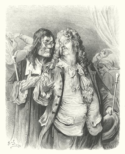 As Fábulas de La Fontaine: Os Médicos (gravura) de Gustave Dore