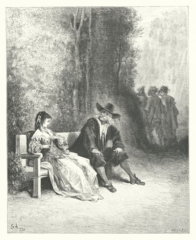 As Fábulas de La Fontaine: A Donzela (gravura) de Gustave Dore