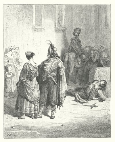 As Fábulas de La Fontaine: As duas aves (gravura) de Gustave Dore