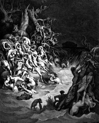 O dilúvio, 1866 de Gustave Dore