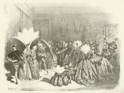 A Bola Jig-A no Reino de Henry III (gravura) de Gustave Dore