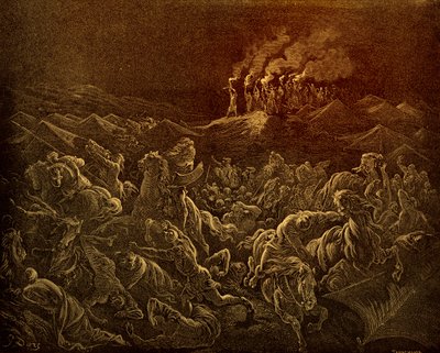 Os Midianitas postos a voar por Doré - Bíblia de Gustave Dore