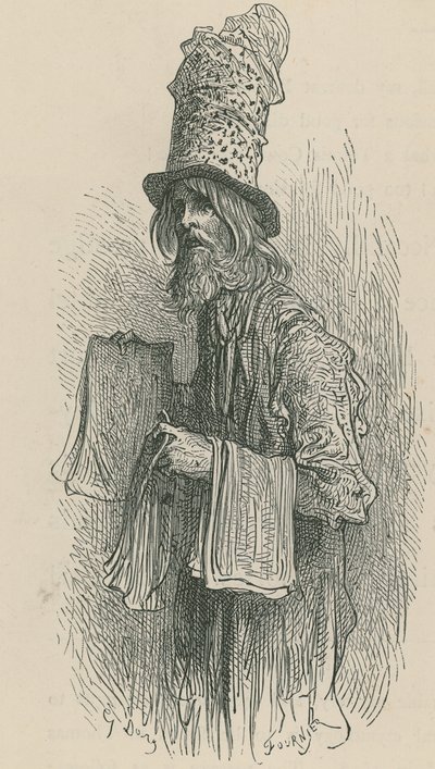 O vendedor de jornal de Gustave Dore
