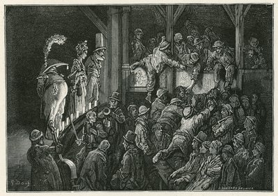 O Penny Gaff em Whitechapel de Gustave Dore