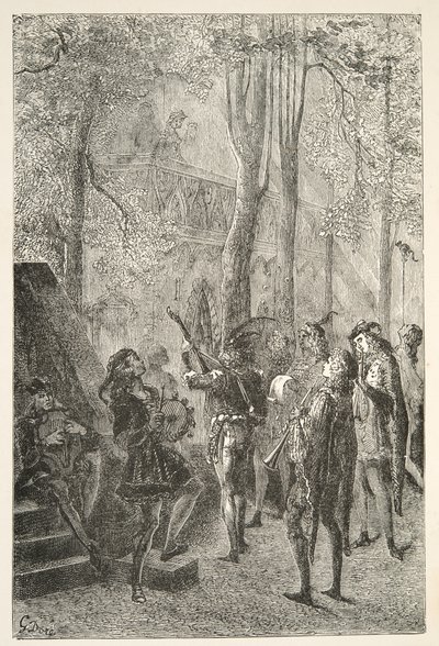 As alegrias do casamento de Sir Gareth, de histórias dos dias do rei Arthur por Charles Henry Hanson, pub.1898 de Gustave Dore