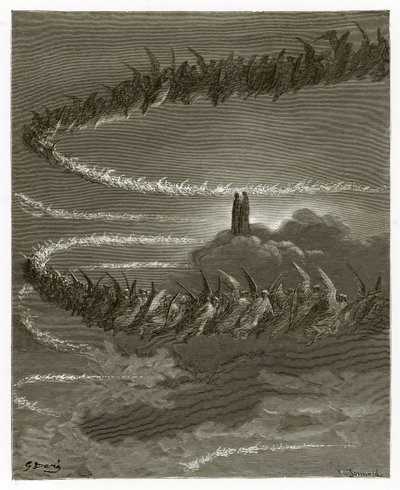 Os espíritos em Júpiter de Gustave Dore